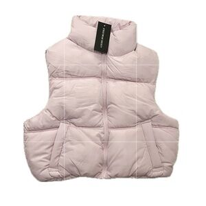 Streetwear Society Quilted Puffer Vest Light Pink Size S NWT
